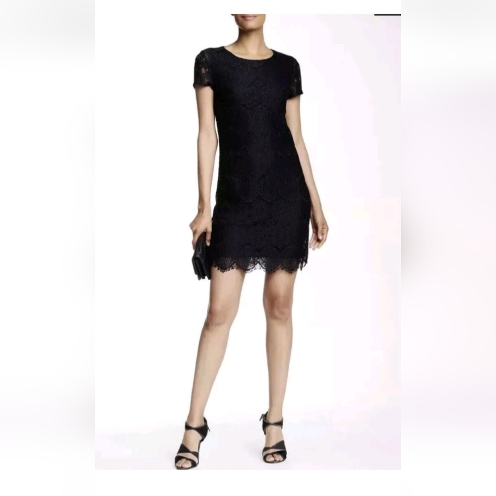 Laundry By Shelli Segal Black Lace Mini Dress - Picture 2 of 8